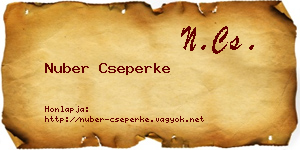 Nuber Cseperke névjegykártya